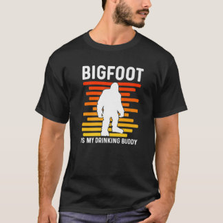 T-shirt Bigfoot est mon pote à boire Retro Sasquatch