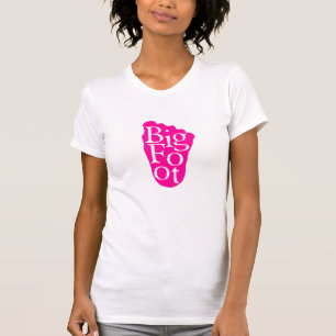 T-shirt Bigfoot ! Grand yeti de pied de Sasquatch (ROSE)