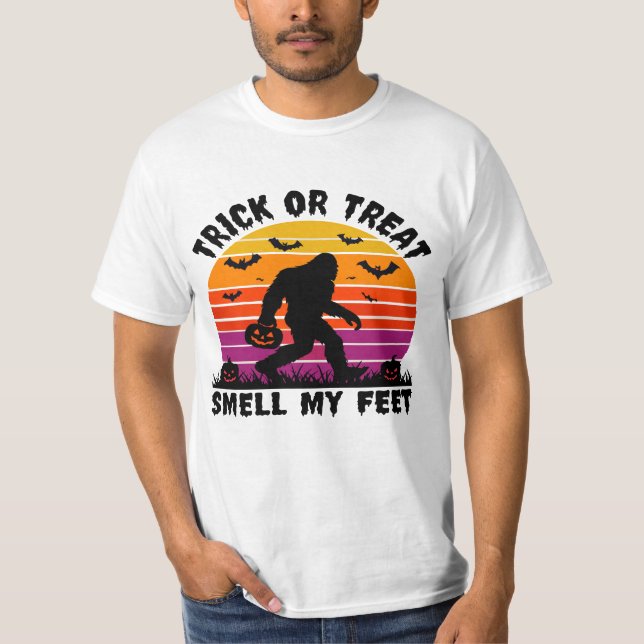 T-shirt Bigfoot Halloween Vintage Sunset (Devant)