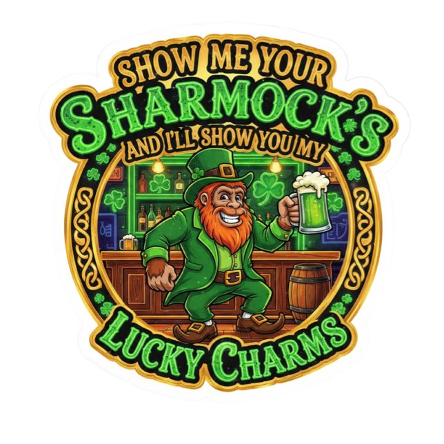 T-shirt Bigfoot Leprechaun Show Me Your Shamrock's (Créateur téléchargé)
