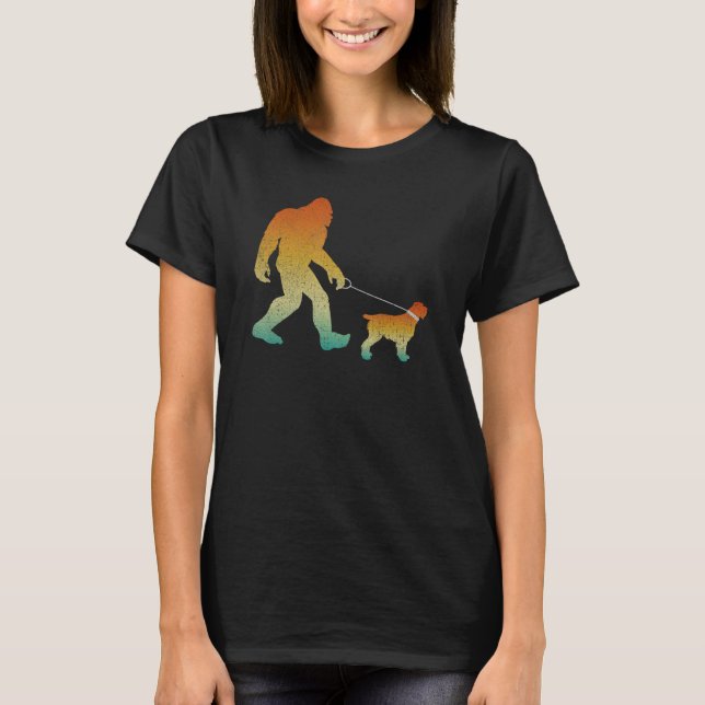 T-shirt Bigfoot marcher Spinone Italiano Funny Sasquatch P (Devant)