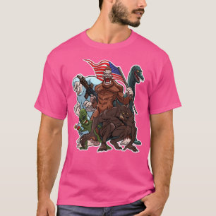 T-shirt Bigfoot Nessie Alien Werewolf Cryptid Forces Crypt
