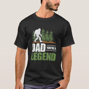 T-shirt Bigfoot Papa Tu es Une Légende Drôle Sasquatch C