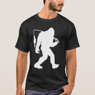 T-shirt Bigfoot Pêche Drôle Sasquatch Et Poisson Night Fis
