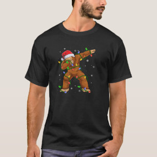 T-shirt Bigfoot Père Noël Dab lumières des arbres de Noël 