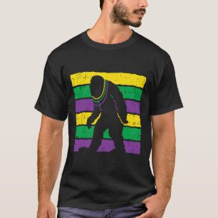 T-shirt Bigfoot perles Sasquatch violet vert jaune amusant