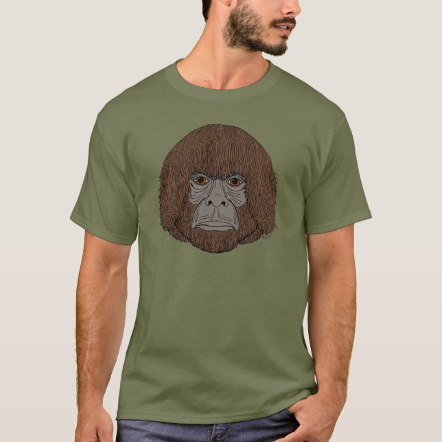 T-shirt Bigfoot Portrait 2 (Comme l'Homme) (Devant)