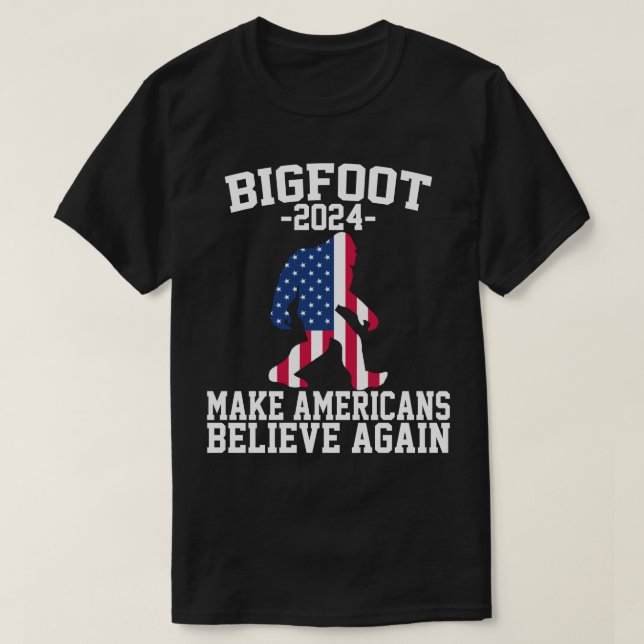 T-shirt Bigfoot Pour Le Président 2024 Funny Bigfoot (Design devant)