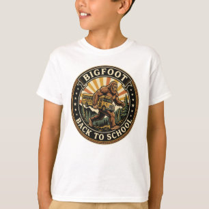 T-shirt Bigfoot Retour à l'école Drôle Rétro Monstre
