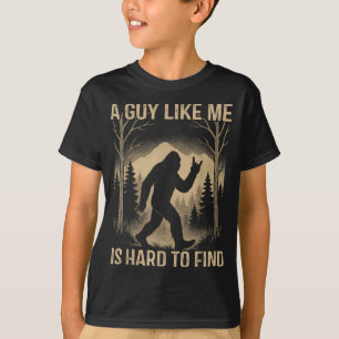T-shirt Bigfoot Rétro Sasquatch Un Mec Comme Moi Est Diffi