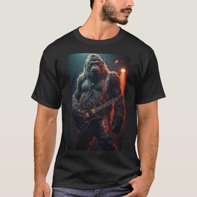 T-shirt Bigfoot Rock Star (Devant)