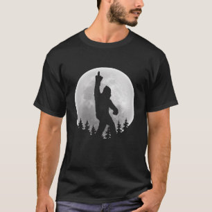 T-shirt Bigfoot Sasquatch avec doigt moyen et Pleine lune