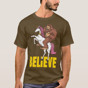 T-shirt Bigfoot Sasquatch équitation Unicorn Unicorn Cadea