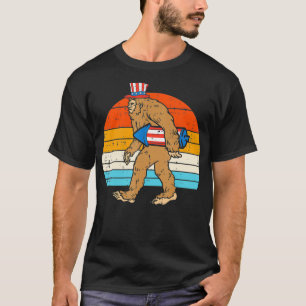T-shirt Bigfoot Sasquatch Pétard Américain USA Drôle 4