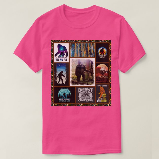T-shirt Bigfoot sasquatch yeti (Design devant)