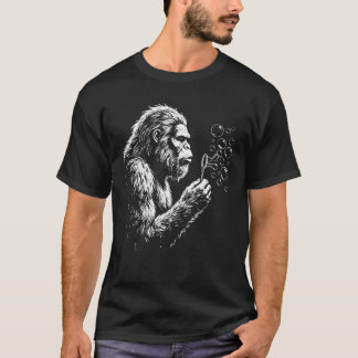 T-shirt Bigfoot soufflant des bulles de savon