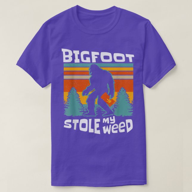 T-shirt Bigfoot Stole Mon Weed Funny Retro Stoner Sasquatc (Design devant)
