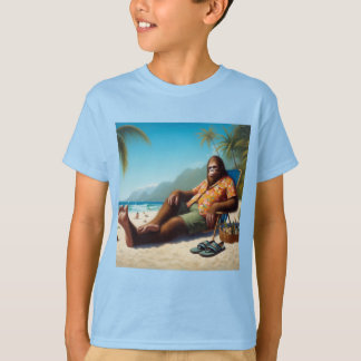 T-shirt Bigfoot sur la plage