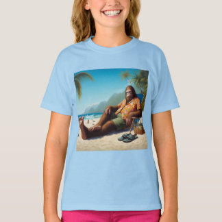 T-shirt Bigfoot sur la plage