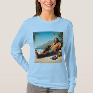 T-shirt Bigfoot sur la plage