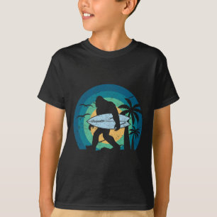 T-shirt Bigfoot Surfant Drôle Sasquatch Yeti Surf Hommes F