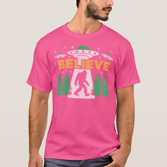 T-shirt Bigfoot Ufo Aliens Croient Sasquatch Yeti Cadeau (Devant)