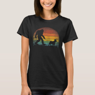 T-shirt Bigfoot Walking Français Bulldog Sasquatch Amoureu