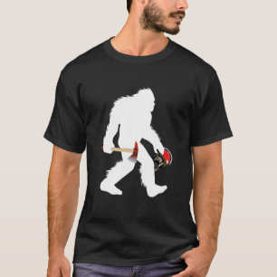 T-shirt Bigfoot Wildland Firefighter Woodland Sasquatch Fi