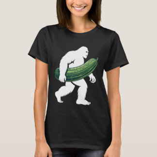 T-shirt Bigfoot with Cucumber for Adventurous Campers and 