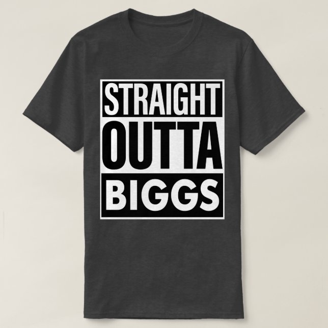 T-shirt Biggs Nom Droit Outta Biggs (Design devant)