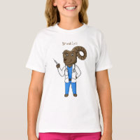 Bighorn sheep doctor cartoon illustration