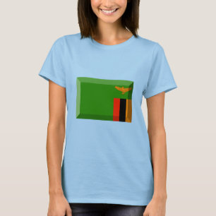 T-shirt Bijou de drapeau de la Zambie