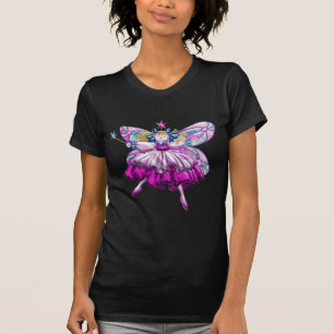 T-shirt Bijou féerique de Faux de prune assez rose de