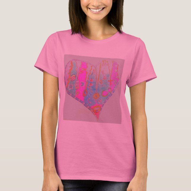 T-shirt Bijoux de coeur - Croix de Jésus (Devant)