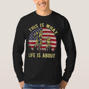 T-shirt Biker C'Est Ce Que La Vie Est Sur American Retro F