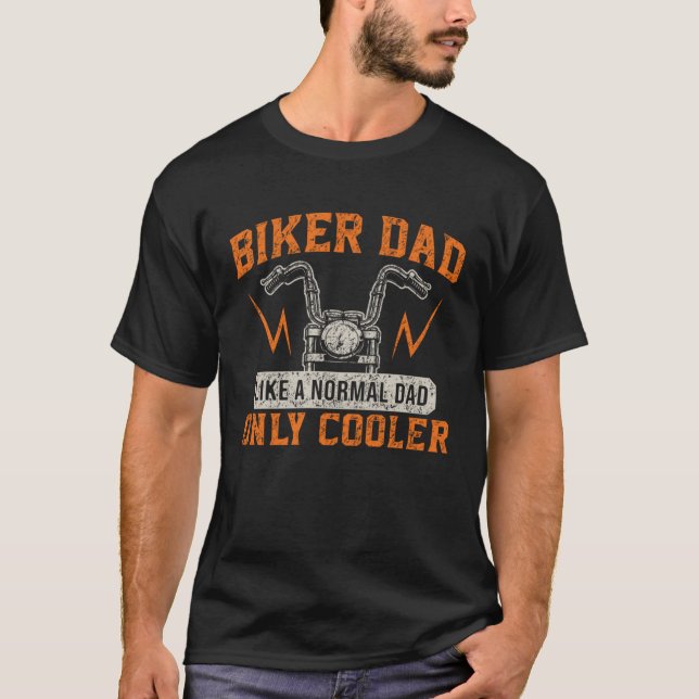 T-shirt Biker Dad  Motorcycle  Father s Day Mechanics (Devant)
