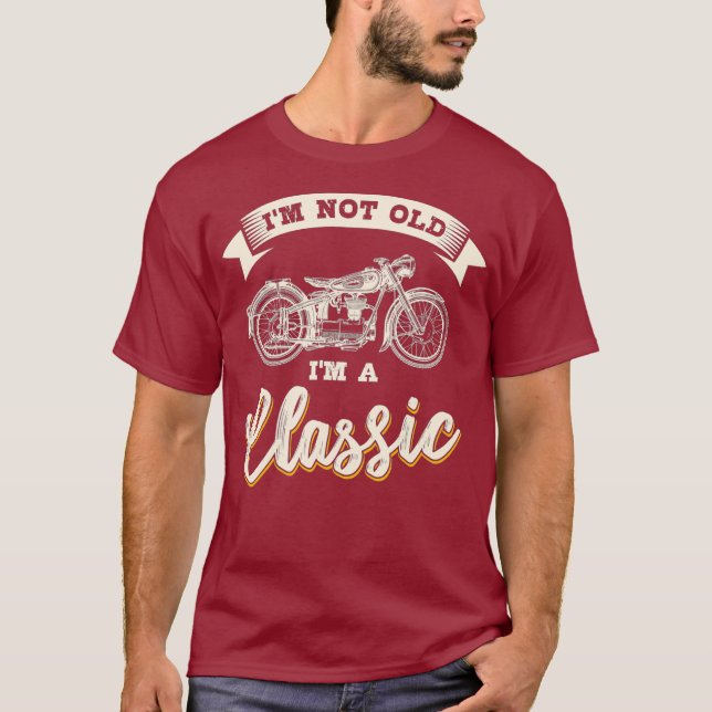 T-shirt Biker Gear Cadeaux Moto Pas Vieux Im Classic (Devant)