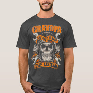 T-shirt Biker Grandpa L'Homme Le Mythe La Légende
