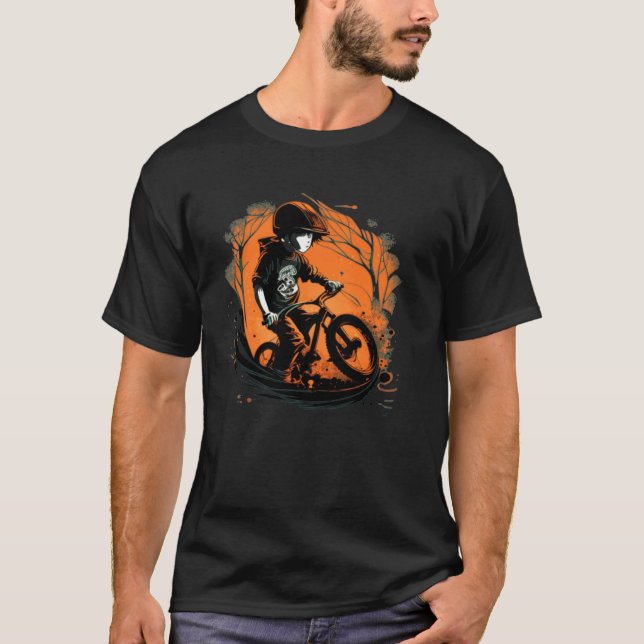 T-shirt Biker Kid with Equipment for Cycling (Devant)