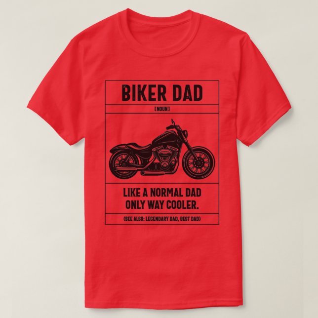 T-shirt Biker Papa Comme Un Papa Normal Seulement Way Glac (Design devant)