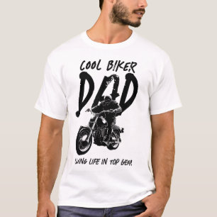 T-shirt Biker Papa FÊTE DES PÈRES Base de lumière de b