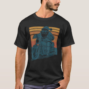 T-shirt Biker Santa Claus équitation Moto Vintage Christ