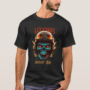 T-shirt Biker Skeleton Mystic Death Bone