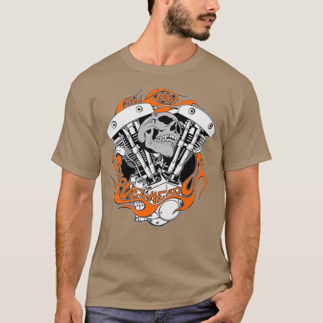 T-shirt Bikershirt - 1966 - 1984 Shovelhead (Devant)
