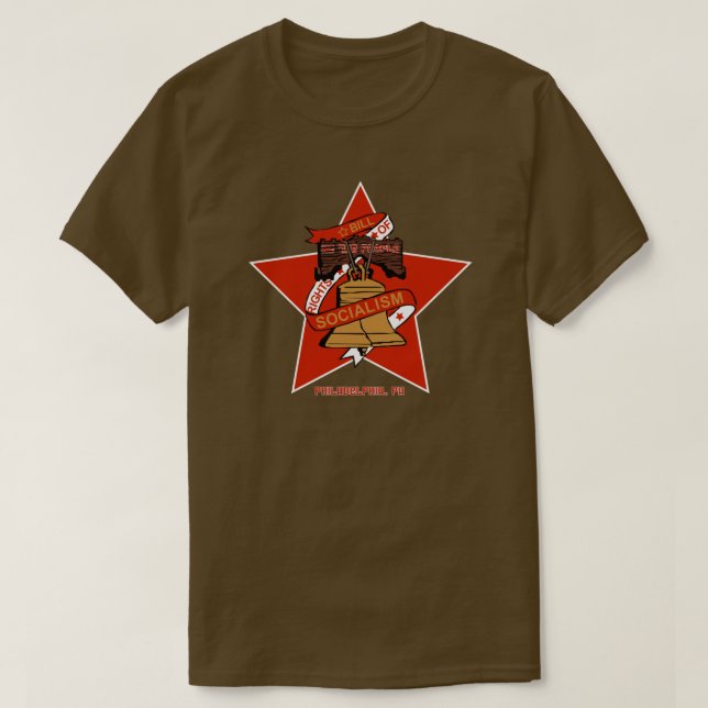 T-SHIRT BILL OF RIGHTS SOCIALISM (Design devant)