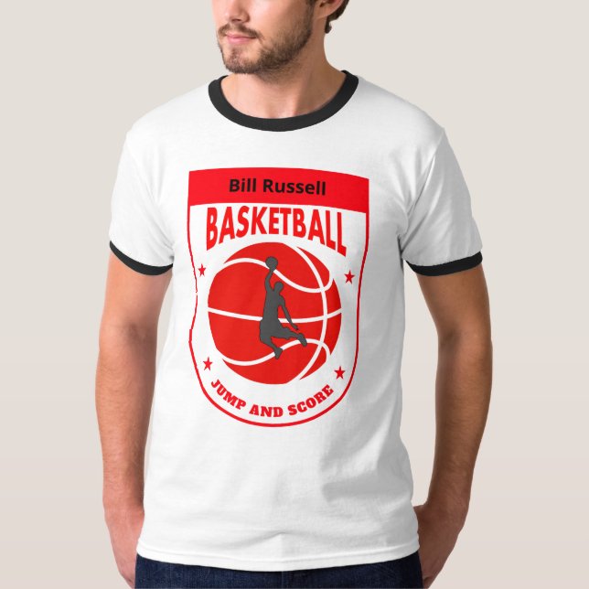 T-shirt Bill Russell BASKETBALL (Devant)