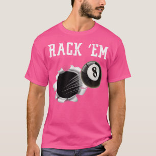 T-shirt Billard 8 Ball Rack Em Pool Requin Par Zany Brainy