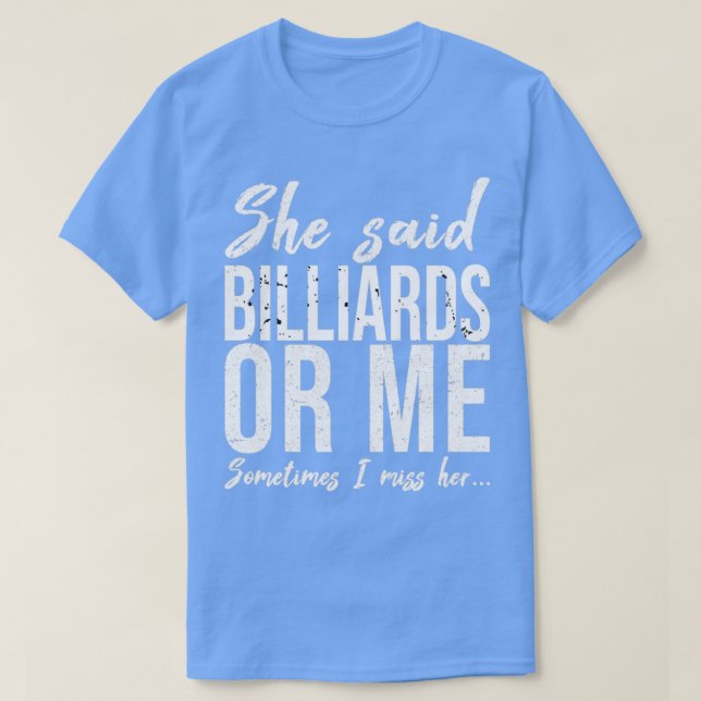 T-shirt Billard amusant sport idée cadeau (Design devant)