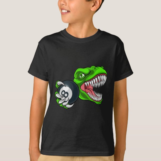T-shirt Billard amusant T-rex Art Billard Jouer Piscine P (Devant)
