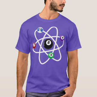 T-shirt Billard Atom Science 8Ball Pool Amateurs